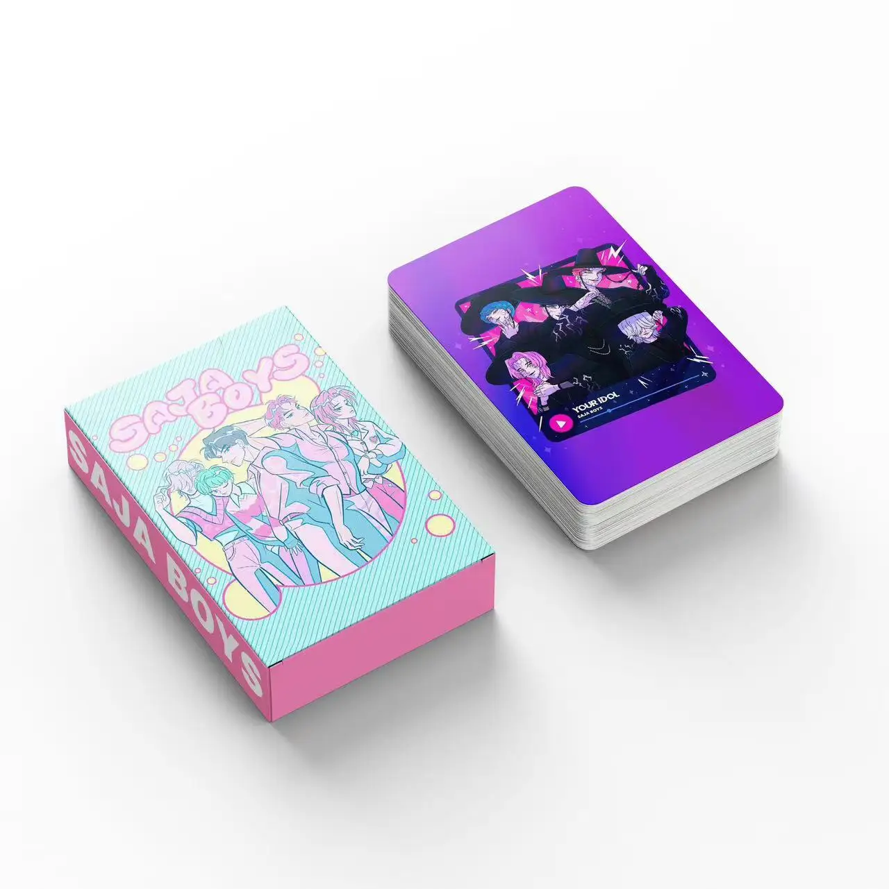 مجموعة كاملة من بطاقات KPop Demon Hunters LOMO مكونة من 55 قطعة، بطاقات صور قابلة للجمع من Saja Boys وGaza للأولاد من الرسوم المتحركة، بطاقات تداول لمجموعة المعجبين