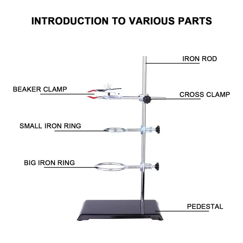 Test Tube Holder Essential Oil Distillation Kit Support Rod Laboratory Stands Support Laboratory Retort Stand Test Tube Clamp