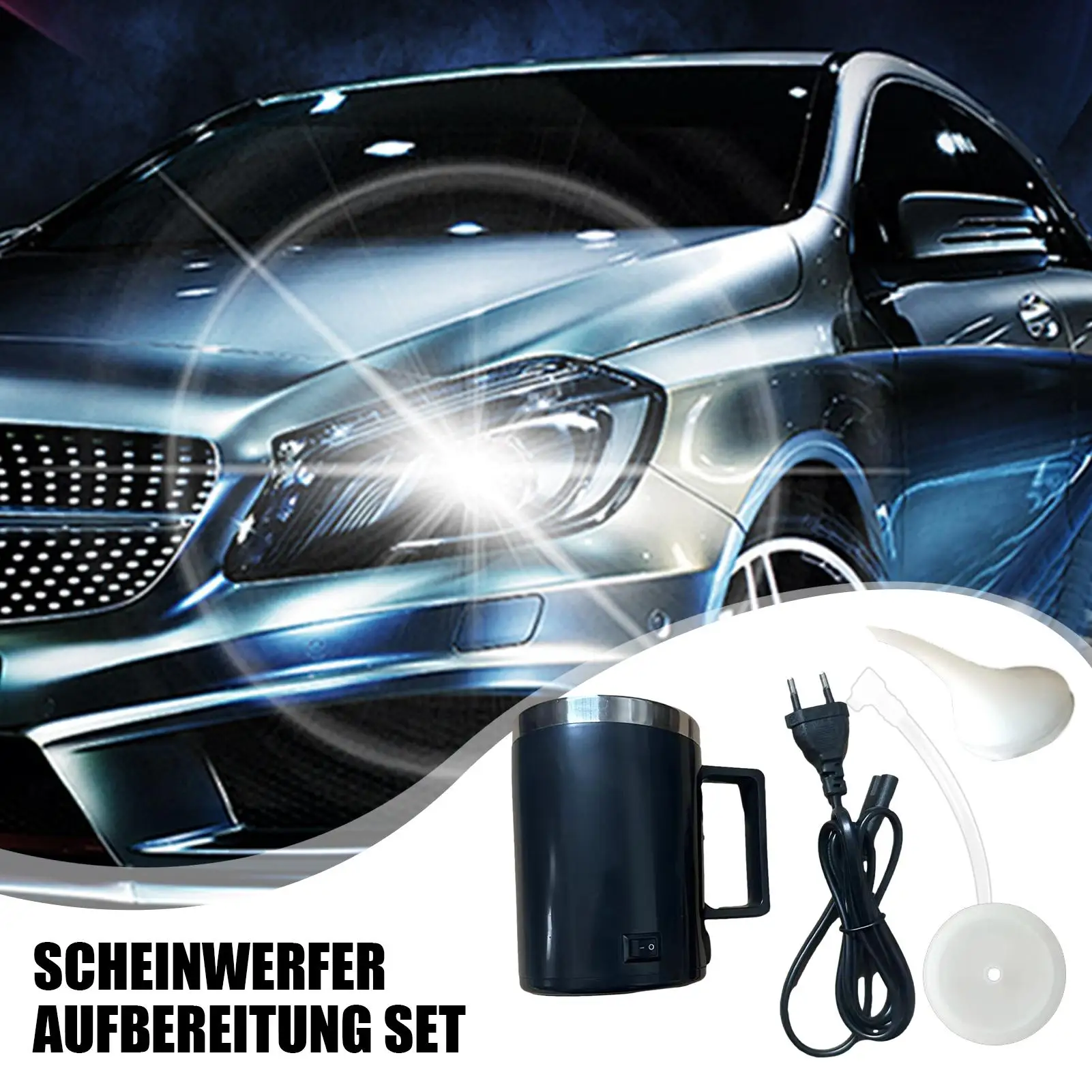 Heating Atomizing Cup Car Headlight Glass Polishs Repair Tool Automobile Headlight Restoration Kits Headlamp Restore Atomizer