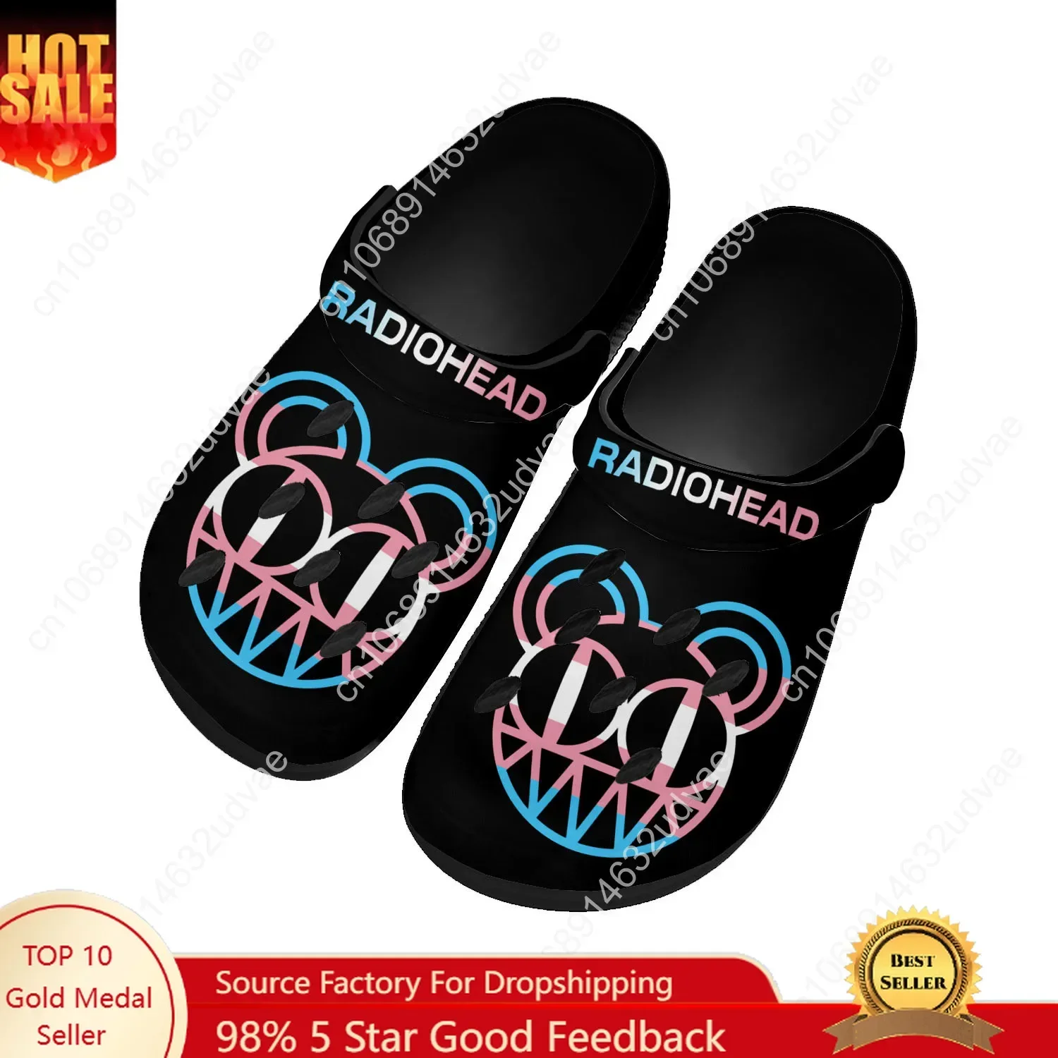 

Radiohead Water Shoes Mens Womens Comfortable Fashion Home Garden Clogs Customizd Sandals Beach Breathable Hole Slippers