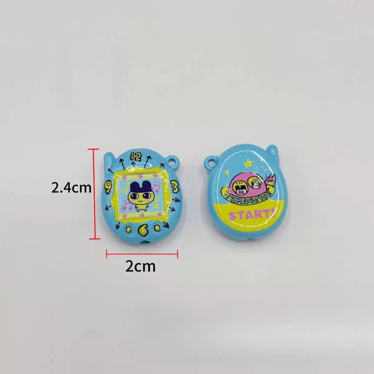 1/3/6pcs Tamagotchi Bead Accessories Acrylic Cartoon Small Arcade Machine Bead DIY Keychain Jewelry Material Fun Decoration view 3