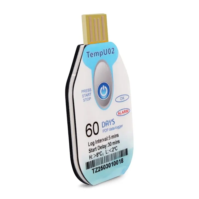 AT29-USB Temperature Data Logger Waterproof 60 Days Disposable Datalogger Temp Recorder For Food Seafood Transport PDF
