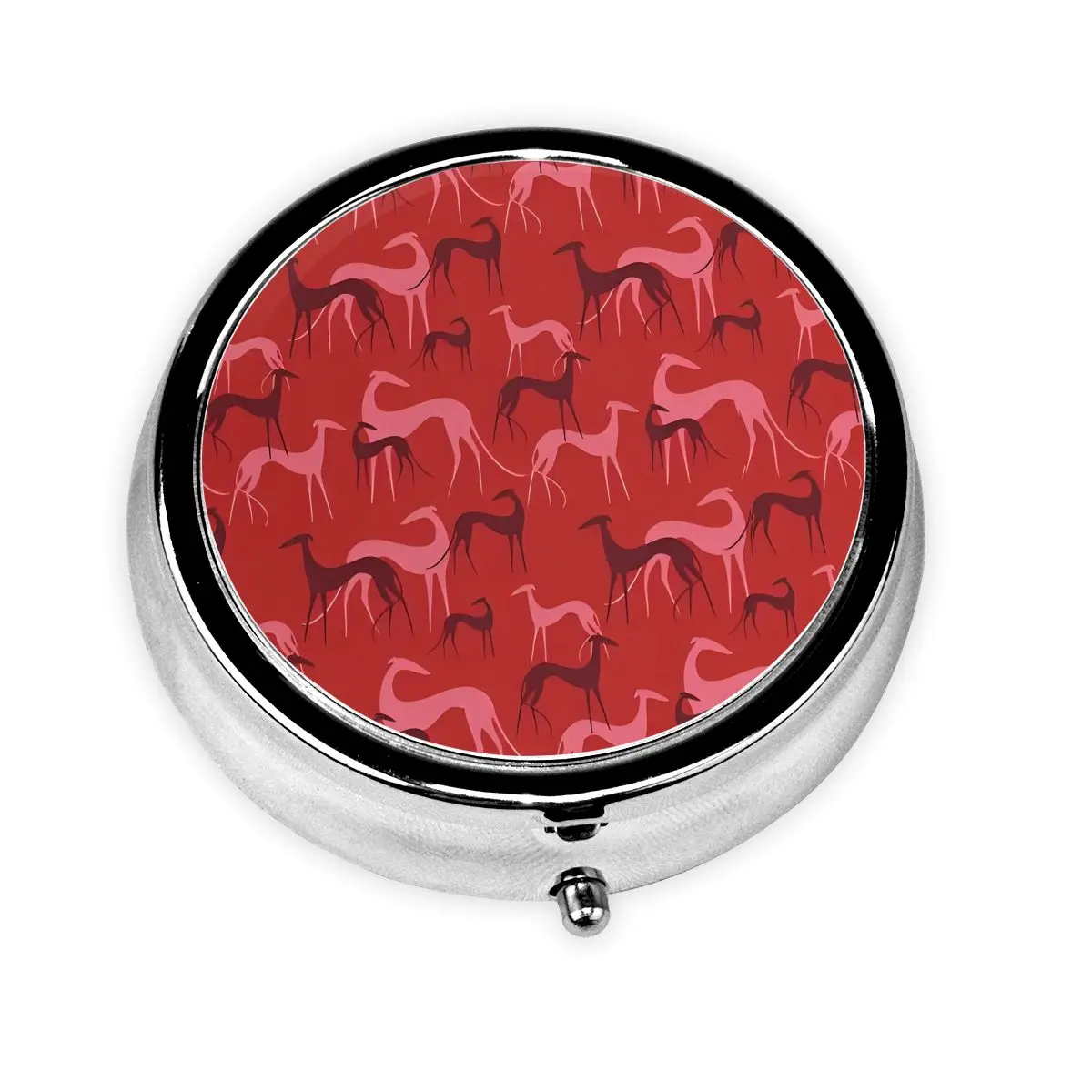 

Уиппет борзая собака милые компактные портативные чехлы для таблеток для карманов борзая животное чехол для хранения лекарств коробка для таблеток для путешествий