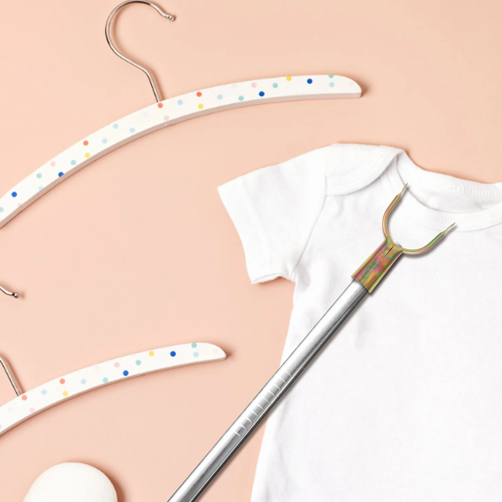 

Iron Clothes Fork Head Accessories Rust Resistant Balcony Drying Pole Replacement Fits Hangers Suitable High Places