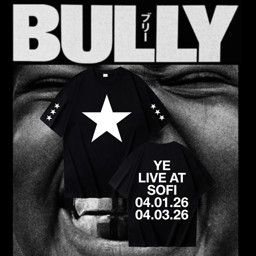 Kanye West Bully Ye Album T Shirt Man Woman Harajuku Short Sleeve O-neck Casual Shirt