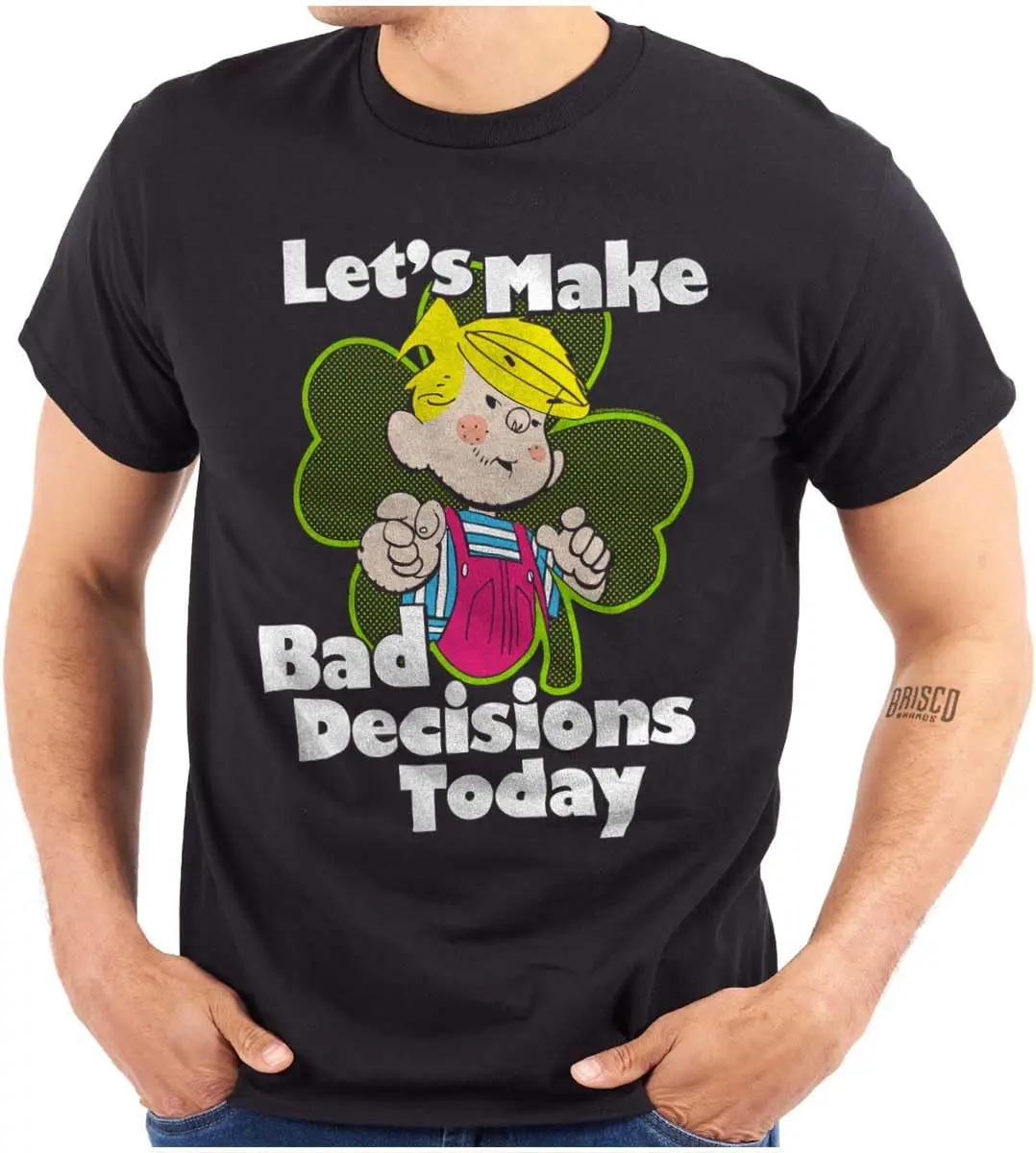 Футболка Brisco Brands Dennis The Menace Make Bad Decisions с графическим рисунком для мужчин и женщин