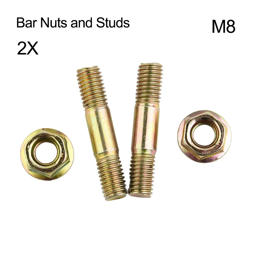 4pcs Set Bar Nuts And Bar Studs/Bolts M8 8mm Chainsaw Chain Saw Replacement Accessories For Baumr-Ag SX62 62cc Tool Parts Home