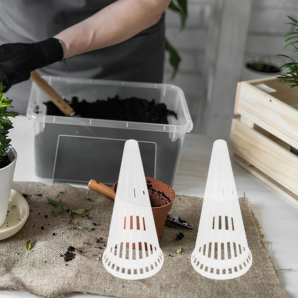 5 Pcs Hydroponic Seedling Pots Mesh Net Cups for Plant Drainage Gardening Tools Transparent Durable Design