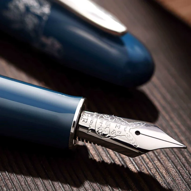 Hongdian N23 pióro wieczne królik rok ograniczony wysokiej klasy studenci biuro biznesowe artykuły do ​​pisania złota rzeźba studenckie długopisy prezentowe — zdjęcie produktu 6