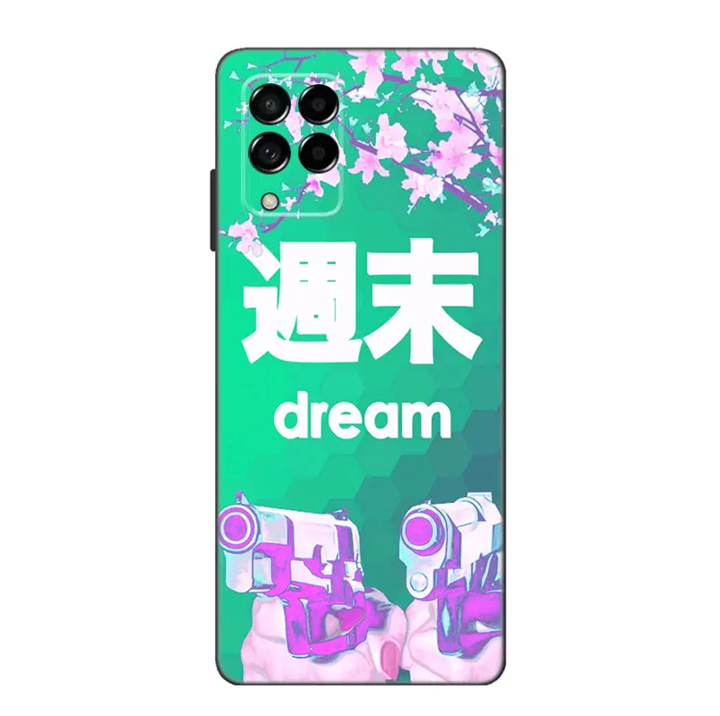 Anime Vaporwave Glitch Phone Case For Samsung Note 10 Lite 20 Ultra M04 M13 M32 4G M14 M15 M23 M33 M34 M42 M52 M53 M54 M55 5G