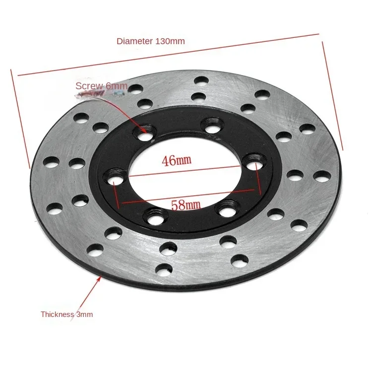 Four-Wheel ATV Long and Short Oil Tube Foot Brake One Drag Two with Plate Assembly Disc Brake Accessories