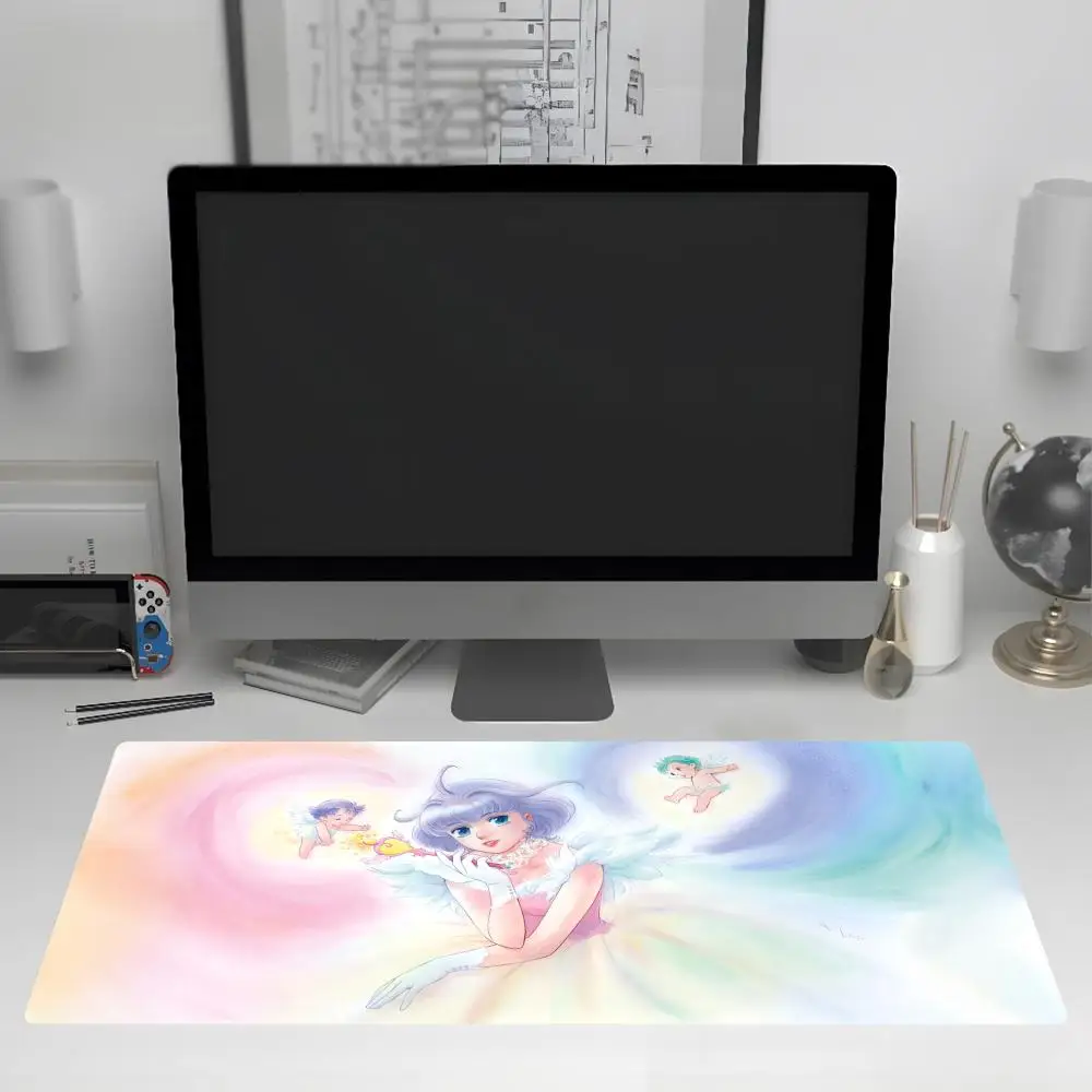 Creamy Mami Magic Mouse Pad PU Large leather table mat light luxury anti slip and waterproof Anime office desk pad