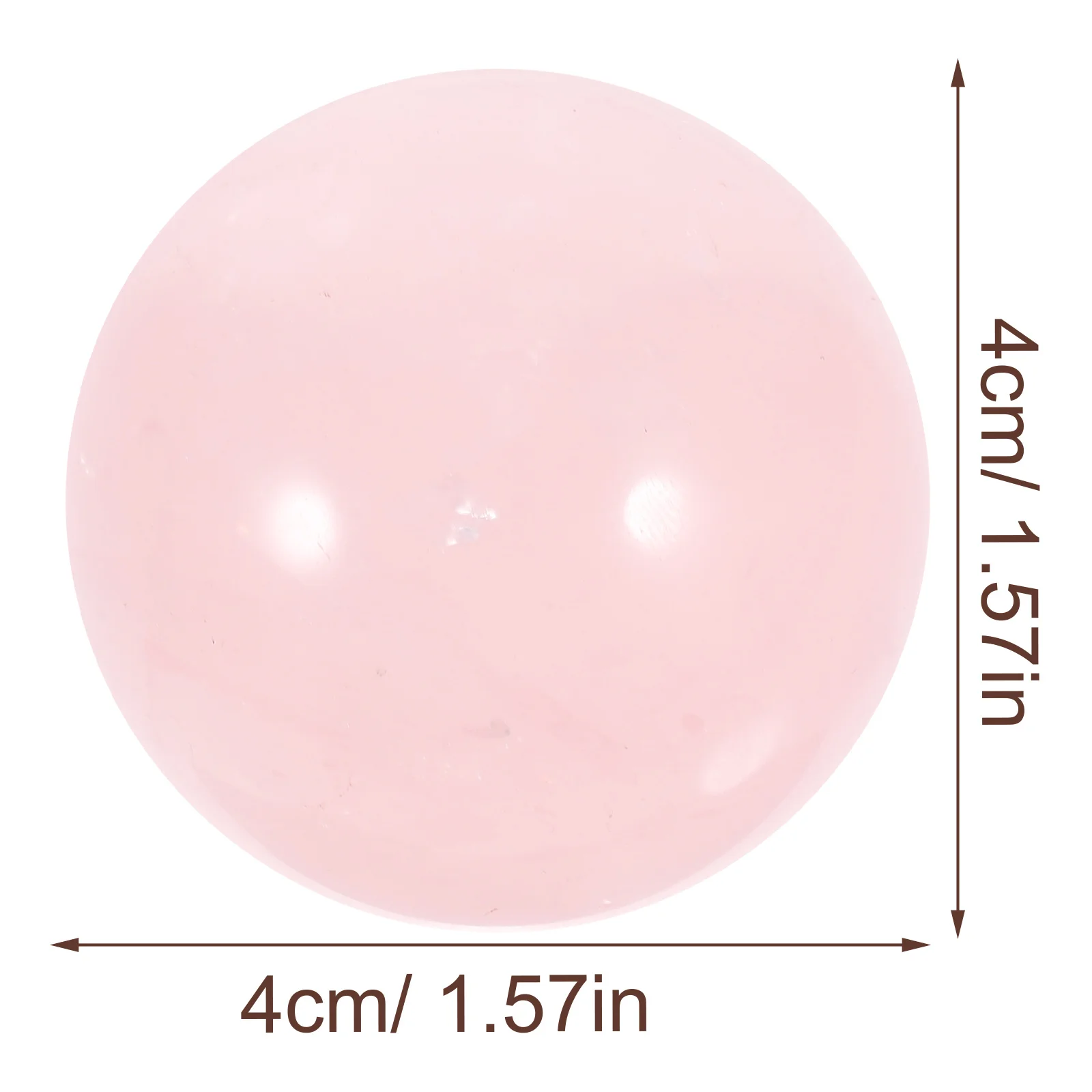 1 pz sfera di cristallo rosa 4 cm con base in legno sfera di vetro ornamento per la decorazione domestica camera da letto soggiorno ufficio decorazione festa regalo