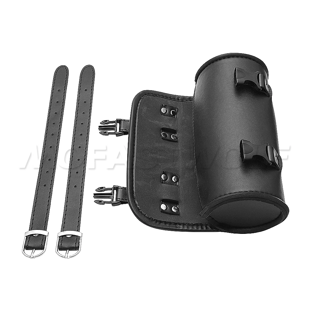 دراجة نارية شوكة بولي Leather الجلود حقيبة سفر مقاوم للماء أداة أكياس السرج حقيبة خمر الذيل حقيبة الأمتعة ل هارلي بوبر/سوزوكي/هوندا #6