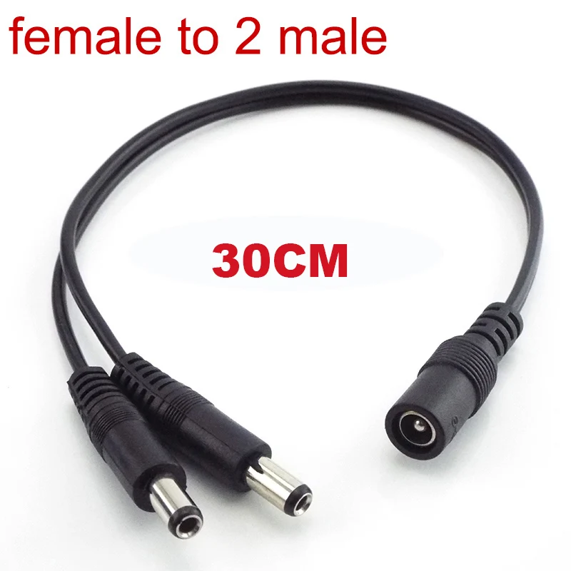 Cavo sdoppiatore di alimentazione CC da 1 a 2/3/4/5/6/8 vie per connettore adattatore telecamera CCTV spina femmina-maschio cavo di alimentazione 2.1*5.5mm