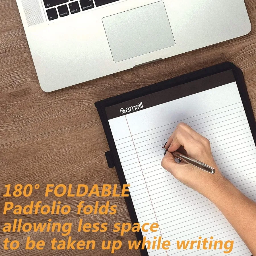 Cartella portafoglio in pelle Padfolio Business Padfolio Organizer Pianificatore di documenti Raccoglitore portafoglio Pentola di stoccaggio per supporto legale