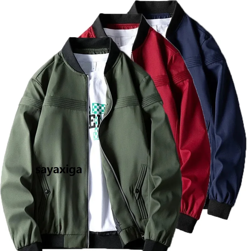 

Men's Casual Jacket Outdoor Spring Men Casual Jacket Fashion Slim Fit Outwear Zipper Jacket Autumn Male Stand Collar Solid Color