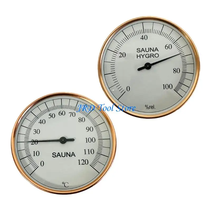 A2UD Wall Mounted Temperature Hygrometer For Steam Room Home Saunas High Precisions Sensors ABS Metal Housing