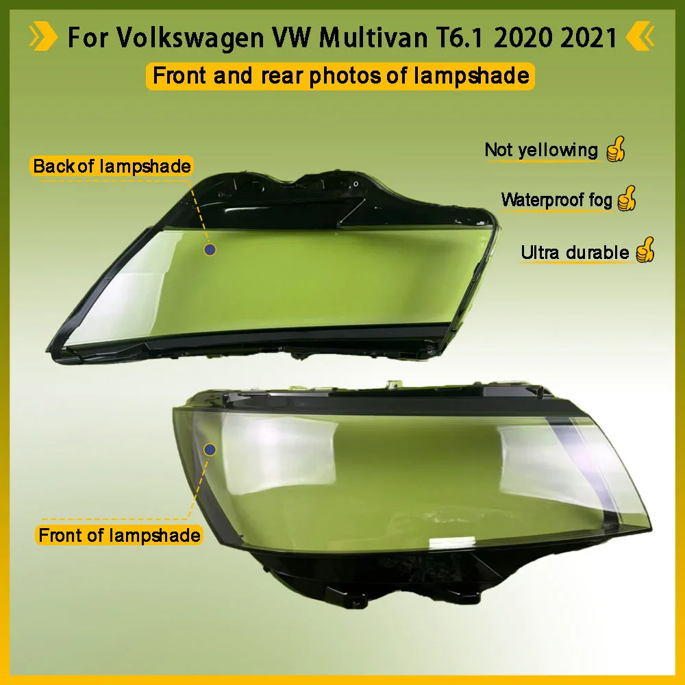 

For Volkswagen VW 2020 2021Multivan T6.11 Car Replacement Headlight Shell Front Auto Lens Glass Headlamp transparent Light Cover