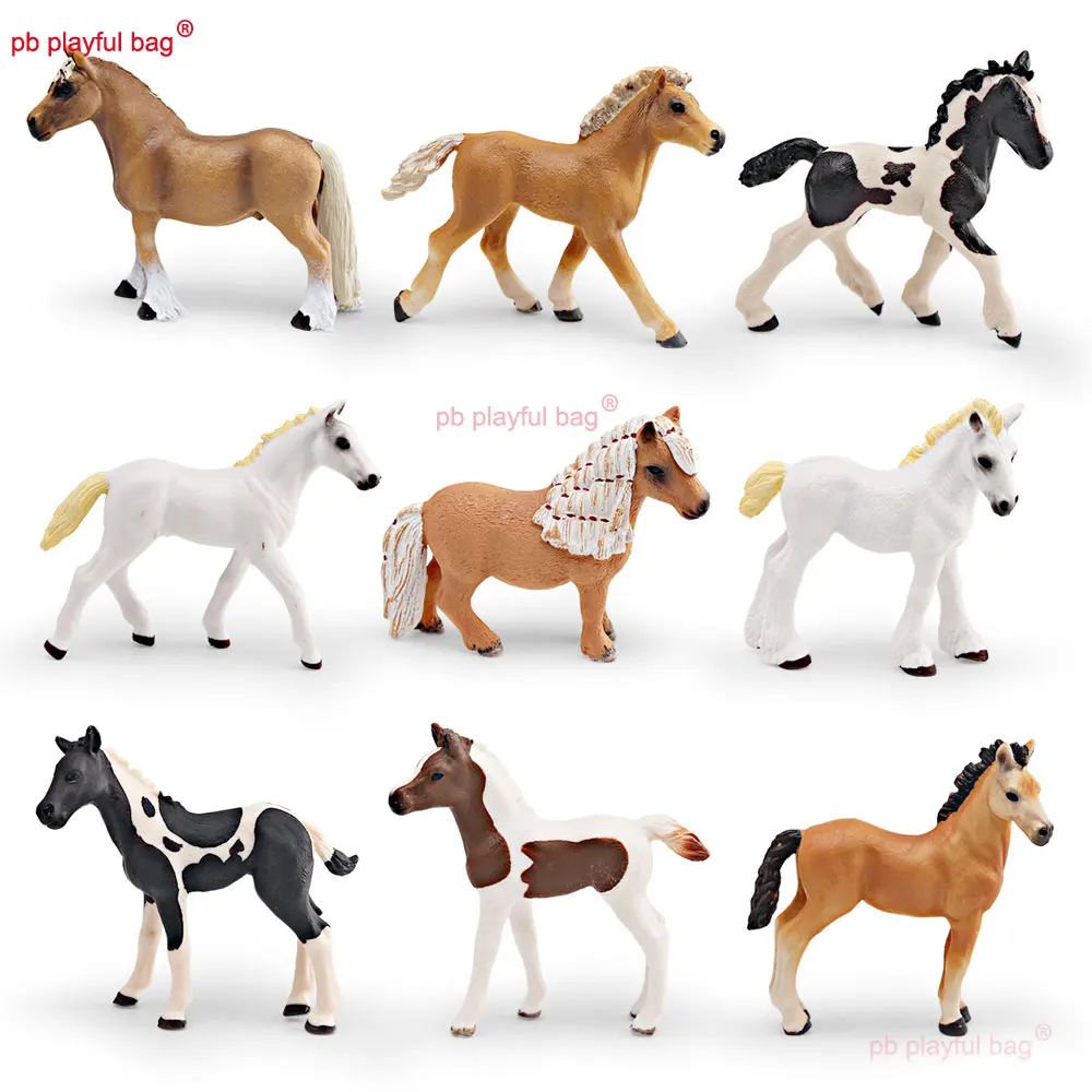 Simulation Horse Model Farm Toys Animals Figures Action Figure Toy Brown Pony Educational Collectible Decor Kids Gifts ZG386
