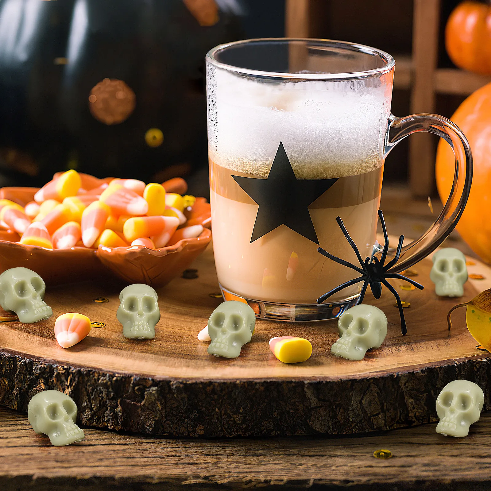 

50Pcs Skull Head Ornaments Mini Plastic Halloween Skulls Decoration Halloween Crafts Party Favors Prank Props Home Prank Props