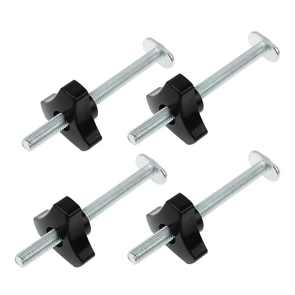 4Set M8 Universal T Track For Woodworking Double-Cut Profile T Track And T Bolt Knob Miter Track Sliding Nut T-Slider T Slot