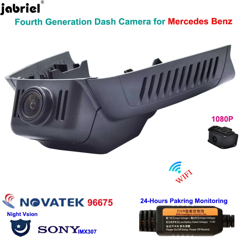 2K 1600P Dash Cam Camera for Mercedes Benz C Class w203 w204 Car Dvr Video Recorder 24H for Mercedes E Class w211 w212 GLK X204