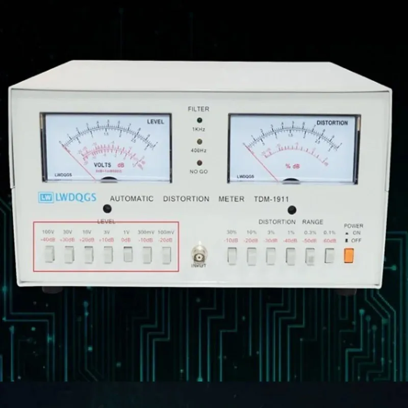 Professional Automatic Distortion Meter Er 0.01% - 30% Audio Distortion Meter 110/220V Distortion Testing Tool TDM1911