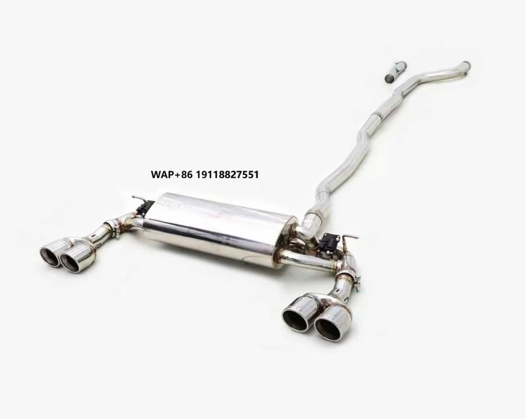 -shaped Stainless Steel Valvetronic Exhaust Pipes for  530 540i 525i G38 & G30 (1.5mm Thickness Mirror Polished)