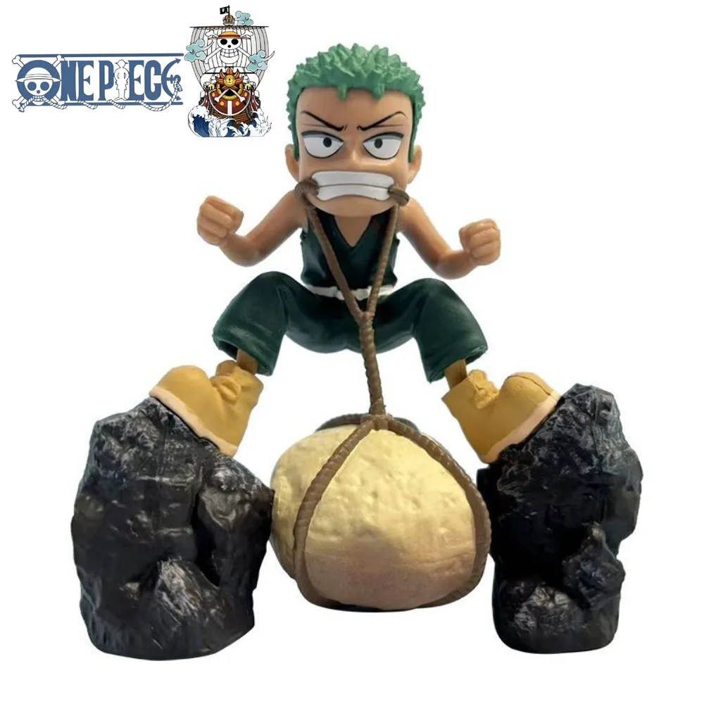 Figura de uma peça infância criança zoro versão de treinamento, estátua de resina gk limitada, presente colecionável de anime