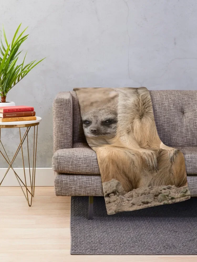 African animals Male and Female Meerkats Throw Blanket Extra Large Throw Camping Blankets