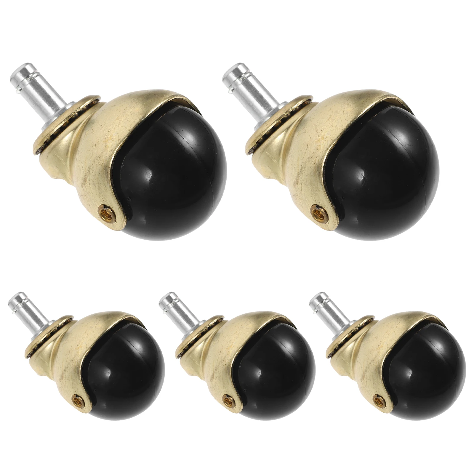 

5pcs Golden PP Stainless Steel Heavy Duty Office Chair Caster Replacement Furniture Hardware