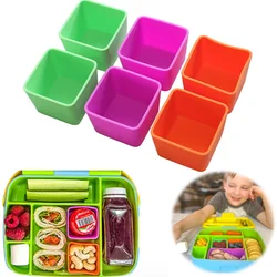 Silicone Lunch Box Microwaveable Household Square Salad Dressing Compartment Artifact Lunch Box for Kids