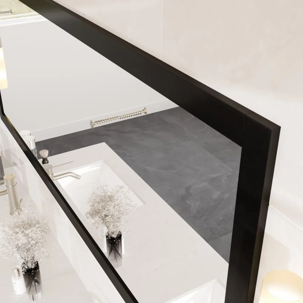 Eviva Aberdeen 72 x 30 rechteckiger Espressospiegel mit Holzrahmen