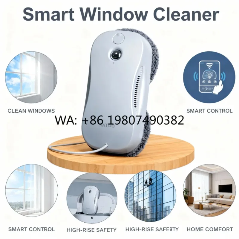

Brushless Motor Automatic Window Cleaning Robot 4 Modes Smart APP Remote Control Eco Friendly Safety Cleaning Equipment
