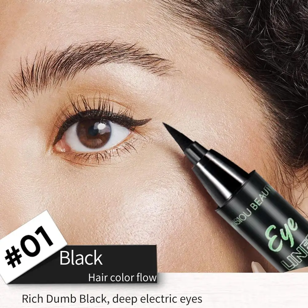 Single Head Water And Sweat Resistant Eyeliner Thick Smudge Color Black Non-smudge Easy Liquid Eyeliner Liquid Color To Not B3C0