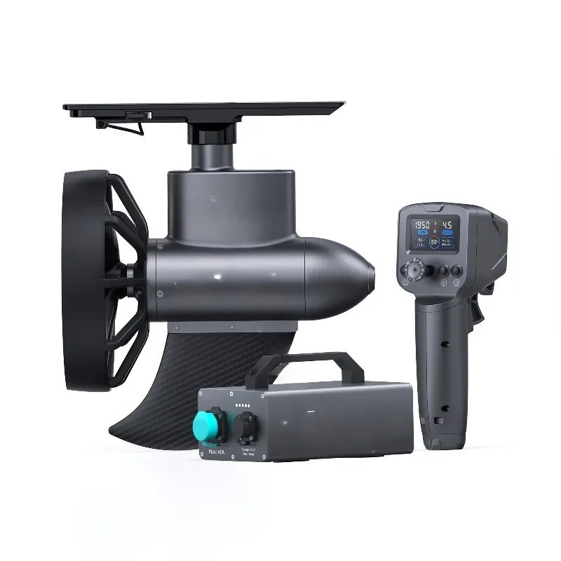 

Intelligent drive electric kayak trolling motor quiet brushless underwater propulsion system for fishing and tourism