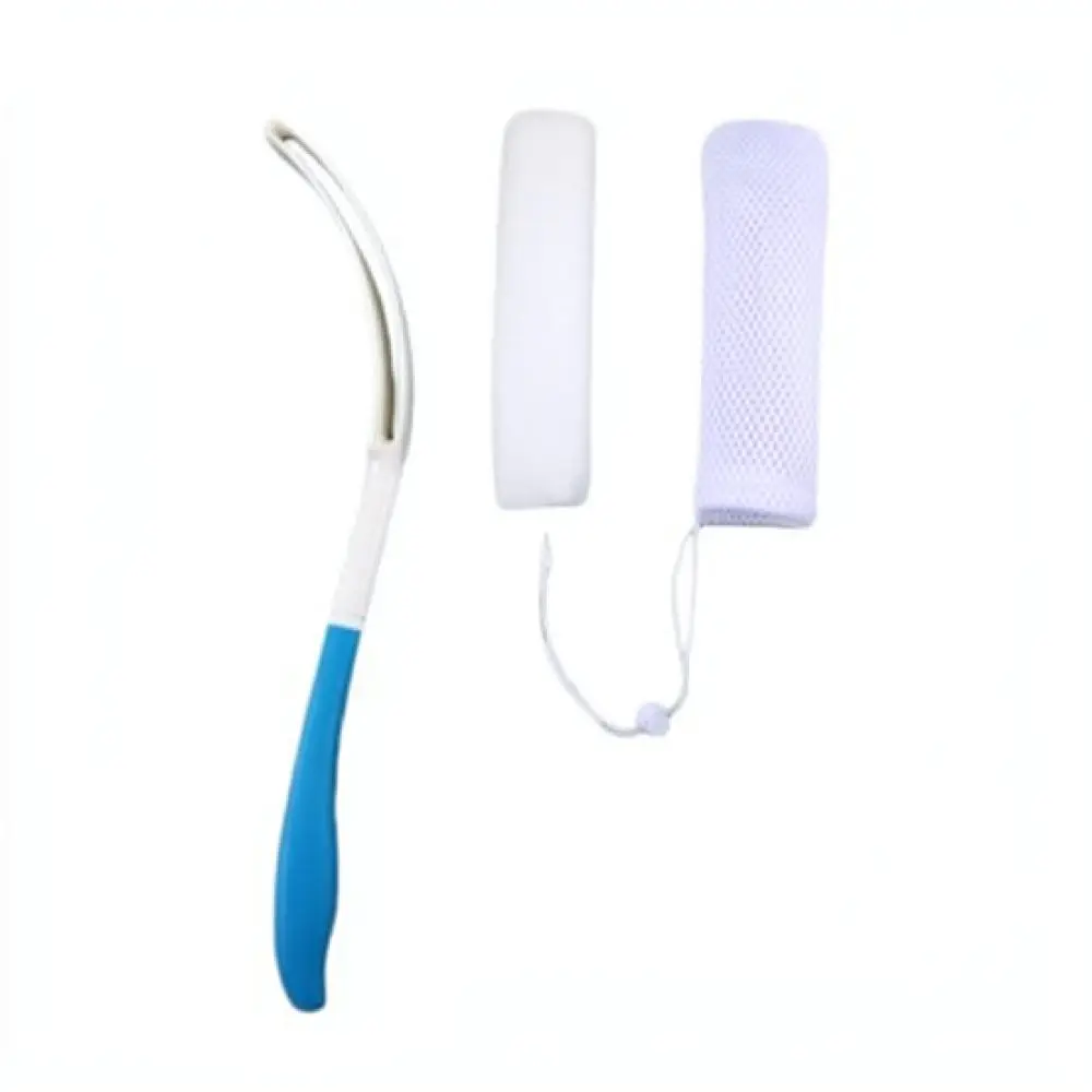 Curved Handle Bath Brush Bottom Wiping Assist Tool Bathroom Mobility Cleaning Aid For Seniors Daily Hygiene Set
