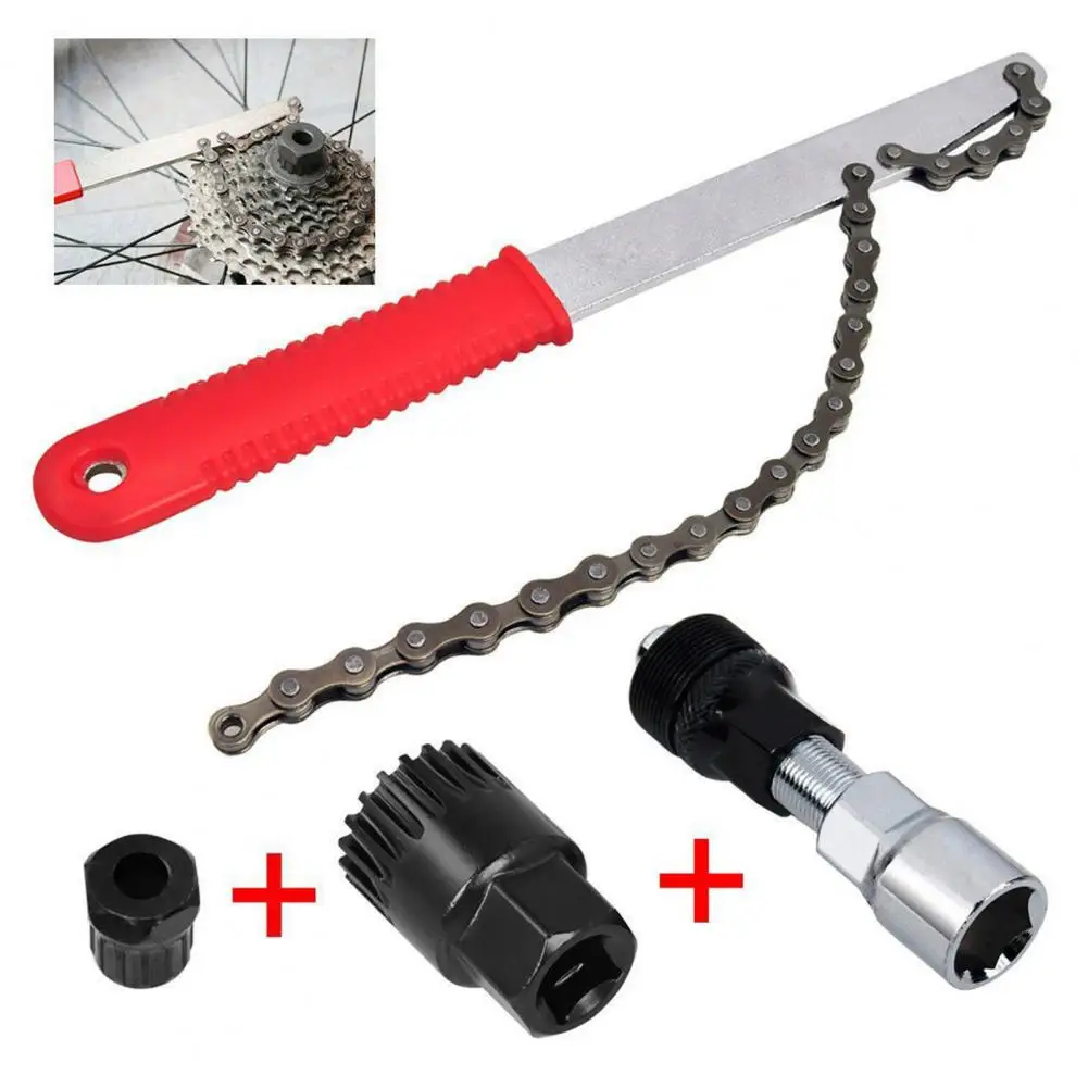 Mountain Bike Repair Tools Bike Repair Tool Kit for Road Mountain Bicycles 5 Piece Set Including Extractor Flywheel Chain