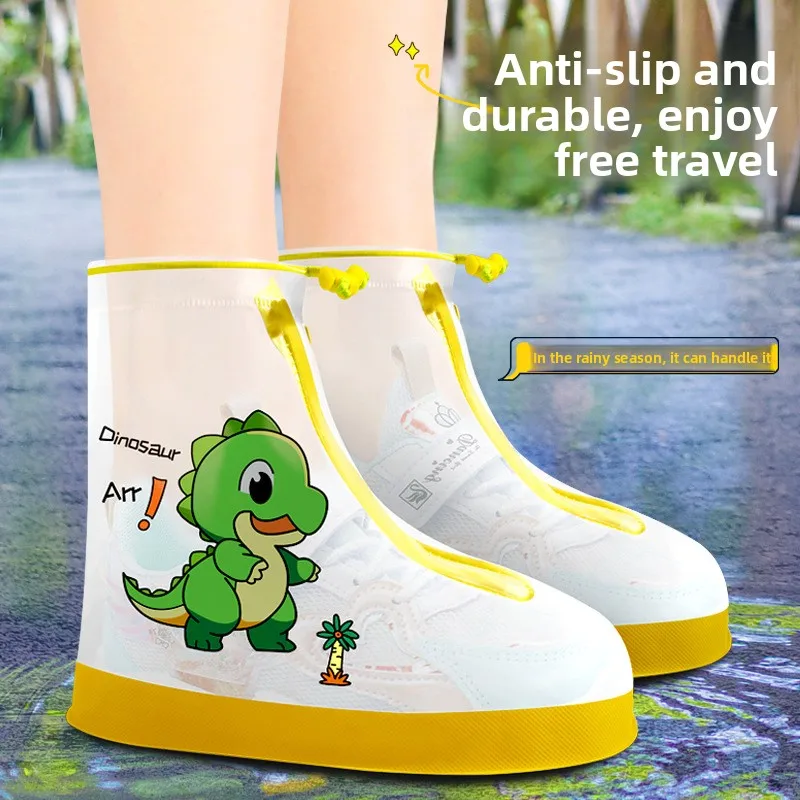 

2025 New Kids' PVC Cartoon Shoe Covers - Waterproof, Anti-Slip & Wear-Resistant, Perfect for Girls' Outdoor & School Use.