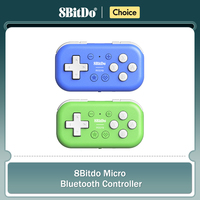 8Bitdo Micro Bluetooth Gamepad Pocket-sized Mini Game Controller for Switch, Android, and Raspberry Pi, Supports Keyboard Mode