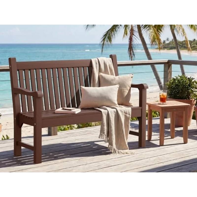 

Brown 2-Person Poly Lumber Garden – All-Weather Outdoor, Never Rot or Fade Patio Porch Park