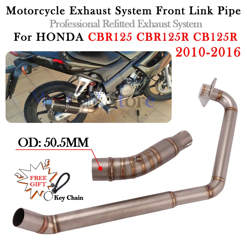 

Slip-On Motorcycle Exhaust Modify Muffler Escape Front Middle Link Pipe For HONDA CBR125 CBR125R CB125R CBR 125 125R 2010 - 2016