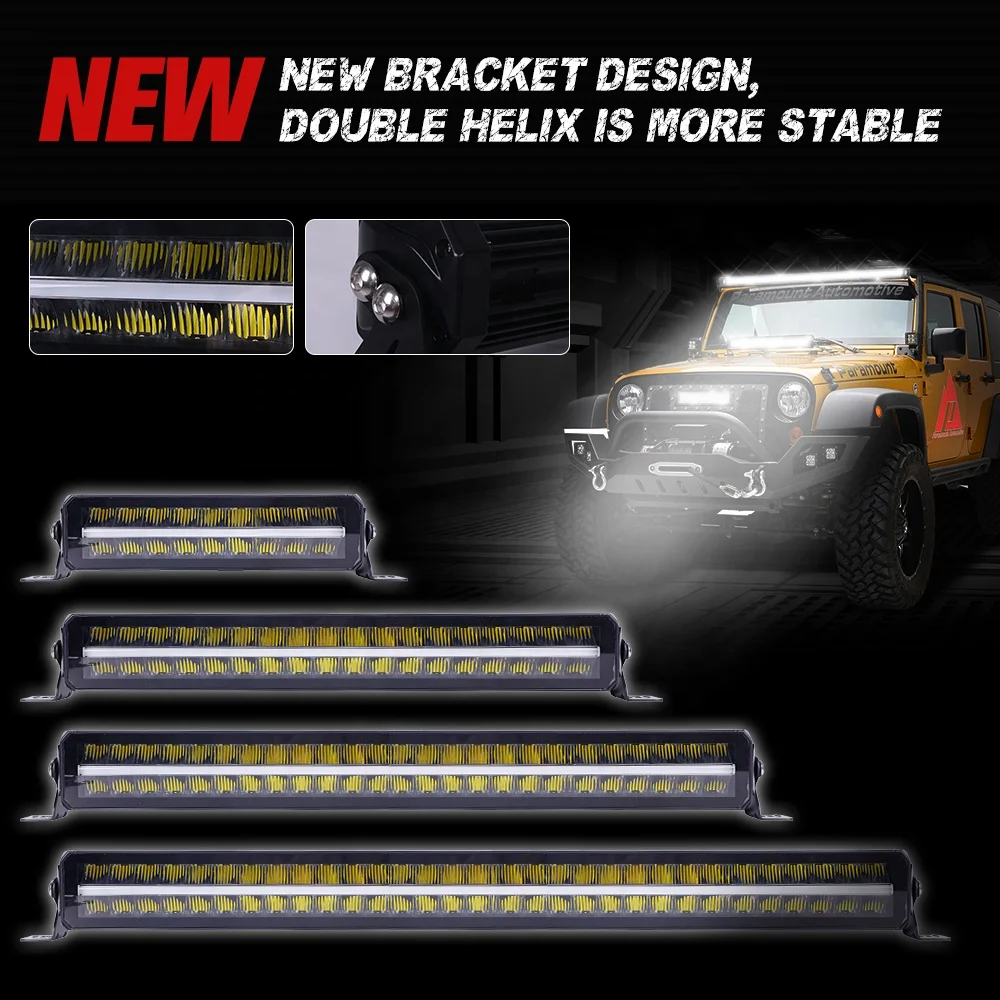 حار بيع: عالية الطاقة على الطرق الوعرة عمود إضاءة Led 42 بوصة 33 22 12 بوصة مع DRL موقف ضوء كومبو الطرق الوعرة 4X4 LED ضوء بار #2