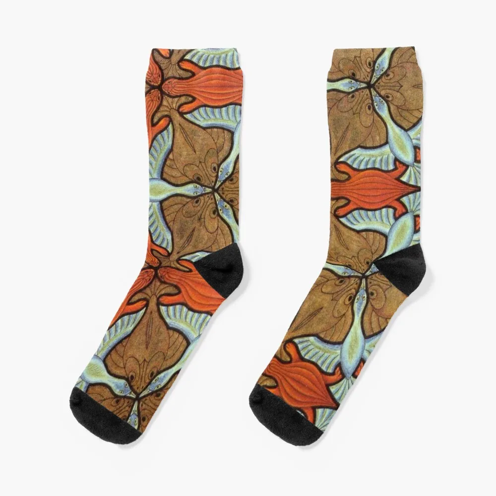 

M.C. Escher artwork Socks moving stockings Rugby Stockings man Toe sports Socks For Women Men's