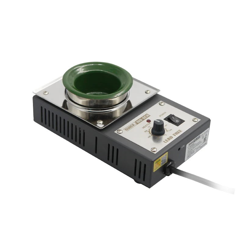 

unique Mini 100-6CA Wave Soldering Pot 400W Lead-Free Desoldering Tool High Temp Resistant Tinning Pot for Welding Soldering Sup
