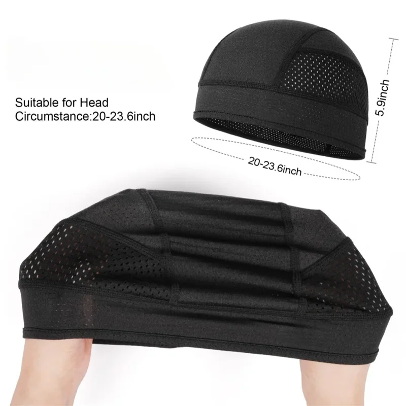 

Cycling Motorcycle Quick Dry Breathable Mesh Skull Beanie Cap MTB Racing Under Helmet Sweat Helmet Inner Cap Runing Sports Hat