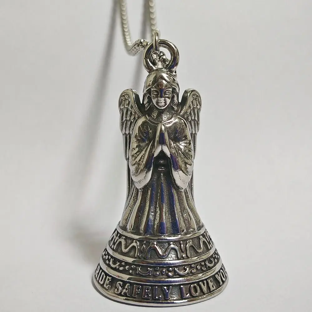 Small Size Lady Rider Motorcycle Guardian Bell Pendant Exquisite Evil Spirit Trap Bell Elegant Lightweight Biker Good Luck Charm