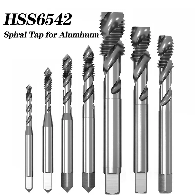 

Machine Tap for Aluminum Metric M3-M12 Two-edge HSS6542 Non-Ferrous Metal processing Blind Hole Screw Thread Tap Drill Bit