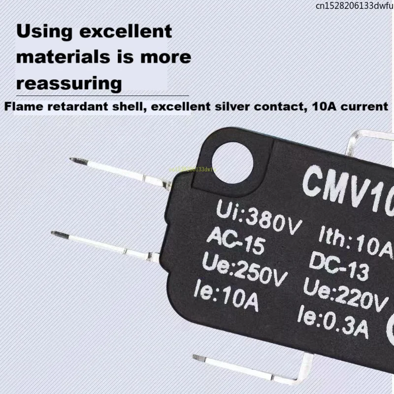 CNTD Electrical Small Micro Stroke Travel Limit Switch CMV10-031C2 Self Resetting 10A Roller CMV103D Stopper